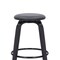 Armen Living Harbor 30" Bar Height Backless Swivel Gray Faux Leather and Black Wood Mid-Century Modern Bar Stool LCHBBAGRBL30 - alternate 2